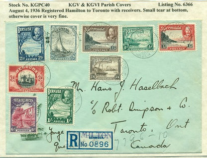 KGV & KGVI Parish Covers Hamilton August 4, 1936 KGPC 40