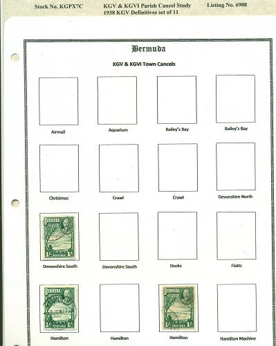 KGV & KGVI Cancels 1938 KGV Definitive KGX 07C