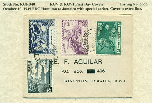FDC 10/10/1949 KG6C 40