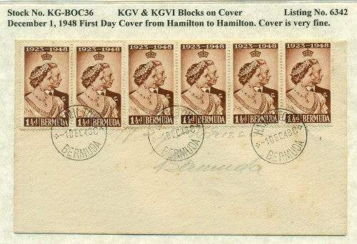 KGV & KGVI Blocks on Cover KGBC 36