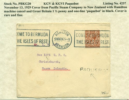 Paquebot Mail from November 13, 1929