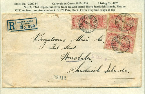 Caravels on Cover 1910-22, 54