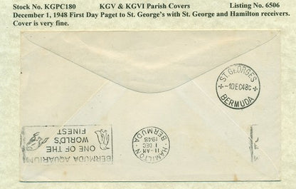 KGV & KGVI Parish Covers Paget December 1, 1948 KGPC 180