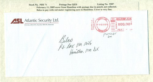 Postage Due QEII PDQ 71