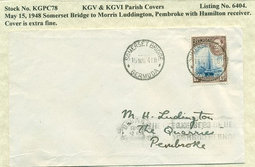 KGV & KGVI Parish Covers Somerset Bridge May 15, 1948 KGPC 78