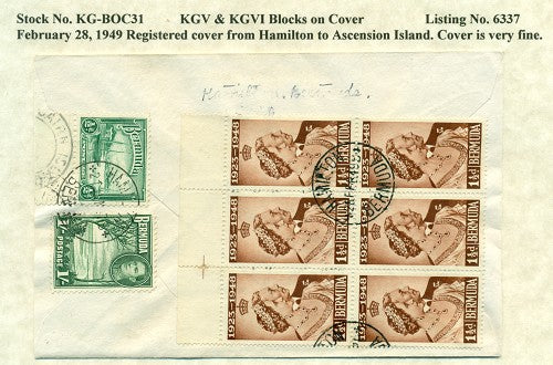 KGV & KGVI Blocks on Cover KGBC 31