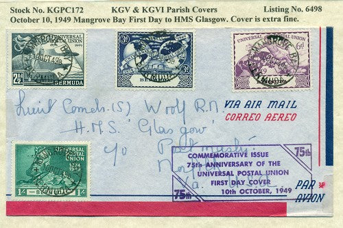 KGV & KGVI Parish Covers mangrove Bay October 10, 1949 KGPC 172