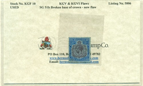 KGV & KGVI Flaws, Crown flaw -KGF 10