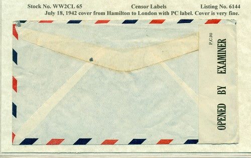 Censor Label PC90 WW2CL 65