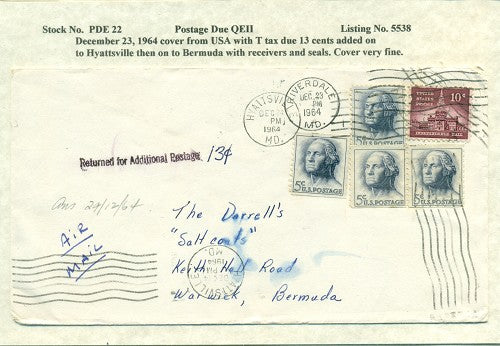 Postage Due QEII PDQ22