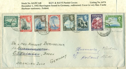 KGV & KGVI Parish Covers Harrington Sound December 1, 1952 KGPC 148