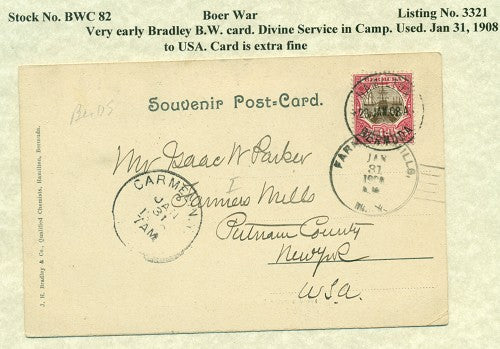 very early Bradly B.W. Devine service card