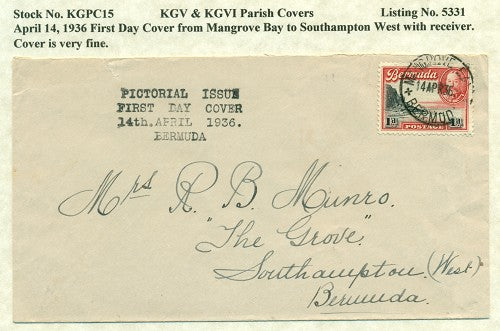 KGV & KGVI Parish Covers Mangrove Bay April 14, 1936