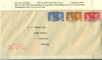 KGV & KGVI FDC Covers 5/14/1937 KG6C 16
