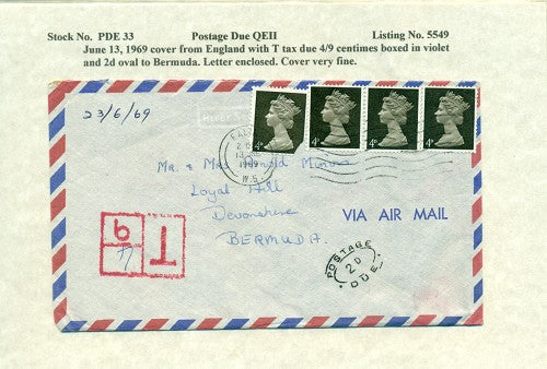 Postage Due QEII PDQ 33