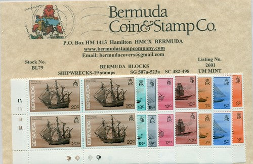 1986 Shipwrecks - set of 19