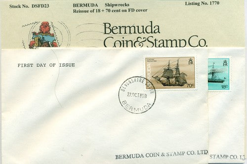Shipwrecks reissue of 18-70 cent Oct '88