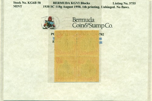 Block of KGVI KG6B 58