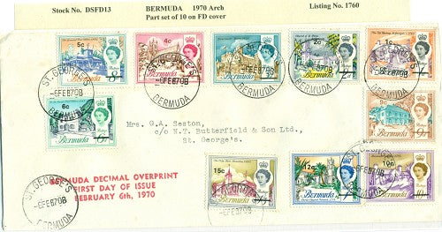 1970 Arch O'P 10 stamps