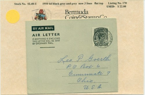 1950 6d black grayish - used
