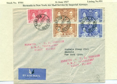 Bermuda to New York by Imperial Air June 16, 1937 -FF01