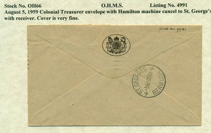 OHMS Colonial Treasurer August 5, 1959