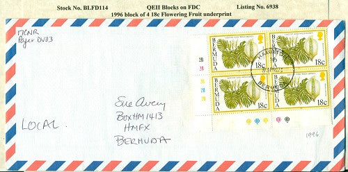 1996 underprint 18c Flowering Fruit BLFD 114