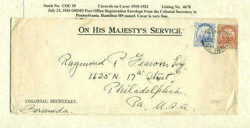Caravels on Cover 1910-22, 59