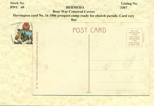 Herrington card no 16 Prospect Camp
