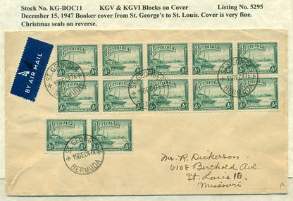 KGV & KGVI Blocks on Cover #5295