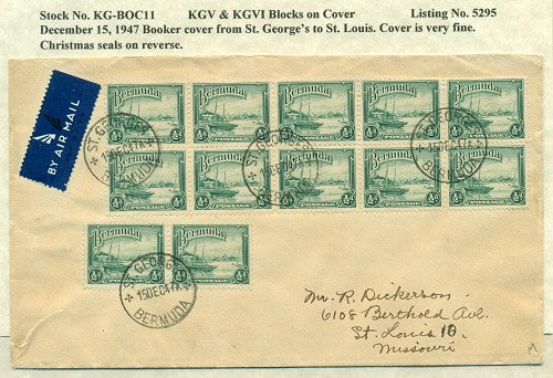 KGV & KGVI Blocks on Cover #5295