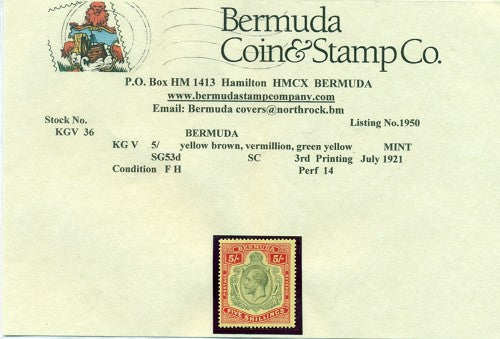 5/-  3rd printing July 1921 - FH
