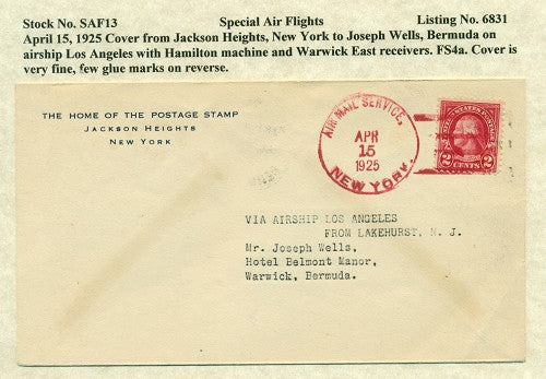 Special Air Flights 4/15/1925 SAF 13