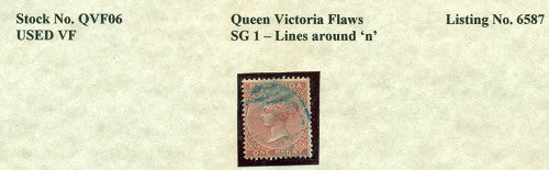 Queen Victoria Flaws Lines around 'n' SG-1 QVF 06