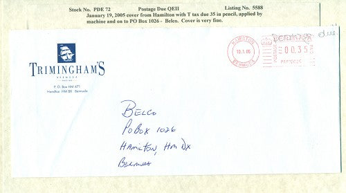Postage Due QEII PDQ 72