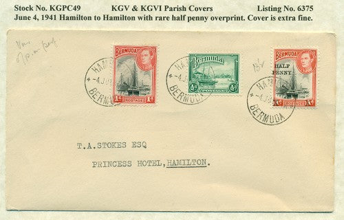KGV & KGVI Parish Covers Hamilton June 4, 1941 KGPC 49