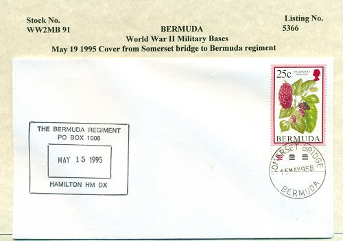 Cover from Somerset bridge to Bermuda regiment #5366