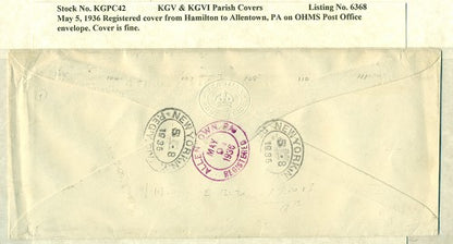 KGV & KGVI Parish Covers Hamilton May 5, 1936 KGPC 42