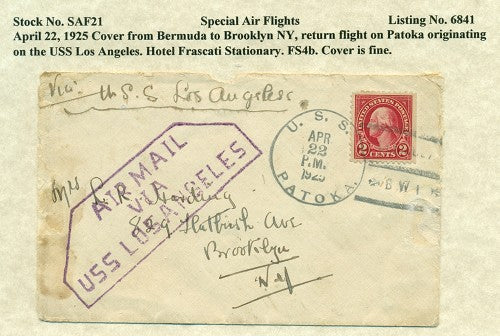 Special Air Flights 4/22/1925 SAF 21