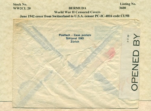 Censor Label PC90-4016 SWITZERLAND