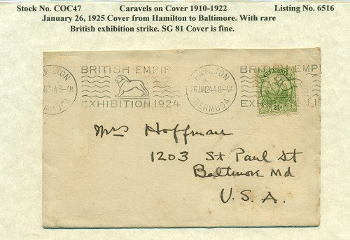 Caravels on Cover 1910-22 COC 47