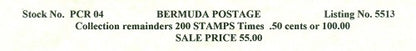 Postage Collection Remainders PCR04 #5513