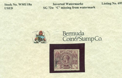6d purple Tercentenary C Missing wmu18a