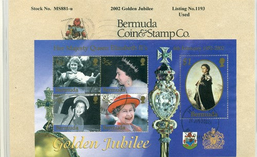 Souvenier sheet - Golden Jubilee - used