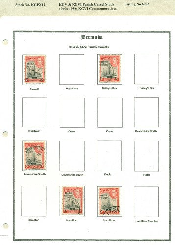 KGV & KGVI Cancels 1940s-1950s KGVI Commemoratives KGX 12