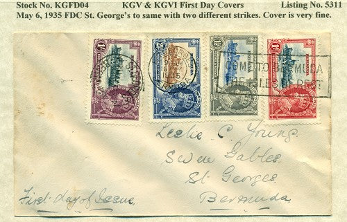 KGVI Blocks on Cover -04