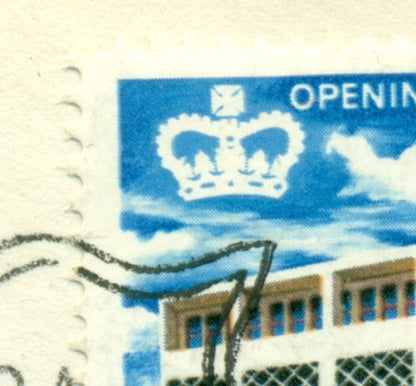 QV-QEII Flaws on Cover July 17, 1967 closed crown QFC 42