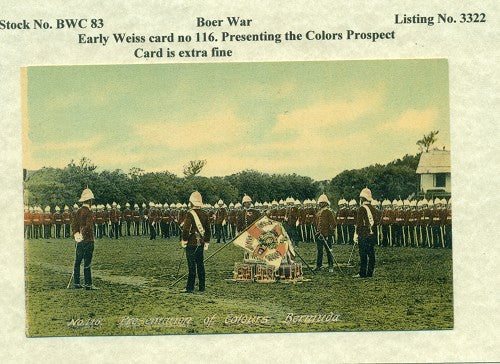 January 1905 card presenting the colours