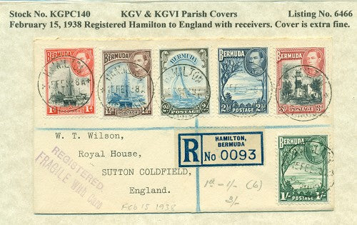 KGV & KGVI Parish Covers Hamilton February 15, 1938 KGPC 140