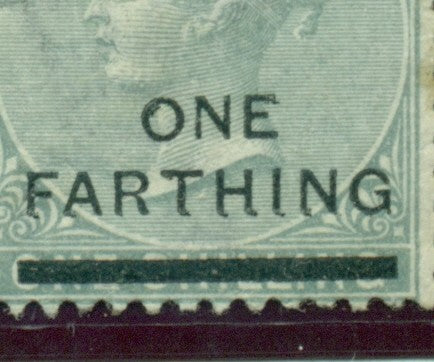 Queen Victoria Flaws Lower letter shift SG-30b QVF 76